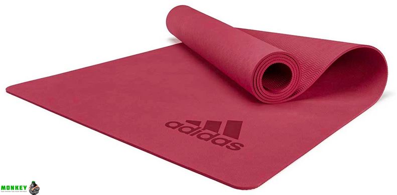 Коврик для йоги Adidas Premium Yoga Mat красный Уни 176 х 61 х 0,5 см