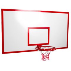 Щит баскетбольный с кольцом и сеткой усиленный SP-Planeta SP-Planeta UR LA-6275 (щит-металл,р-р 180x105см, кольцо d-45см)
