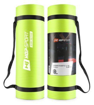 Мат для фітнесу та йоги Hop-Sport HS-N015GM 1,5см салатовий