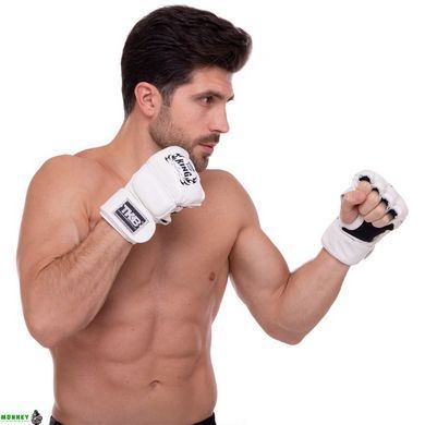 Перчатки для смешанных единоборств MMA кожаные TOP KING Super TKGGS Черный S