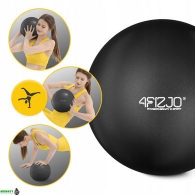 М'яч для пілатесу, йоги, реабілітації 4FIZJO 22 см Black (P-5907739310569)