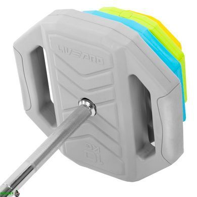 Штанга для фітнесу (фітнес памп) LiveUp LP8035-40 довжина-1,4м 28мм 40кг різнокольоровий