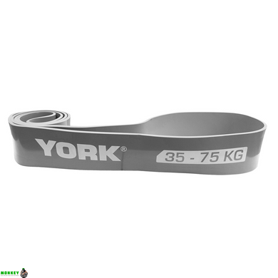 Резинка для фітнесу York 35-75 кг - 2080x85x4,5 мм, сірий