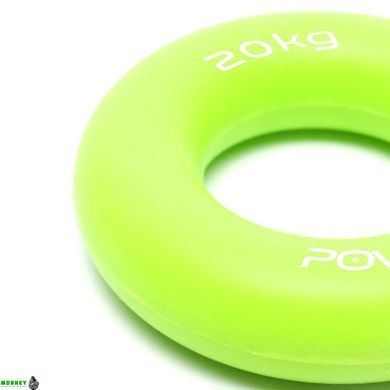 Еспандер кистьовий силіконовий PowerPlay PP-4324 Hand Grip Ring Medium 20 кг. Зелений