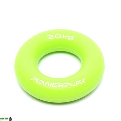Еспандер кистьовий силіконовий PowerPlay PP-4324 Hand Grip Ring Medium 20 кг. Зелений