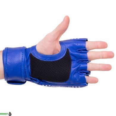 Перчатки для смешанных единоборств MMA кожаные TOP KING Super TKGGS Черный S