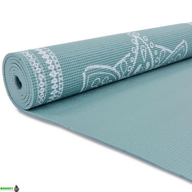 Коврик для йоги и фитнеса PVC 6мм SP-Planeta FLOWER FI-8377 (размер 173смx61смx6мм, цвета в ассортименте)