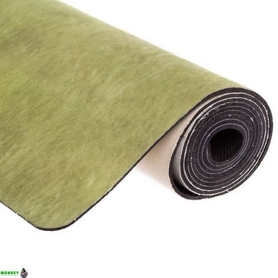 Килимок для йоги Замшевий Record FI-5662-49 розмір 183x61x0,3см зелений