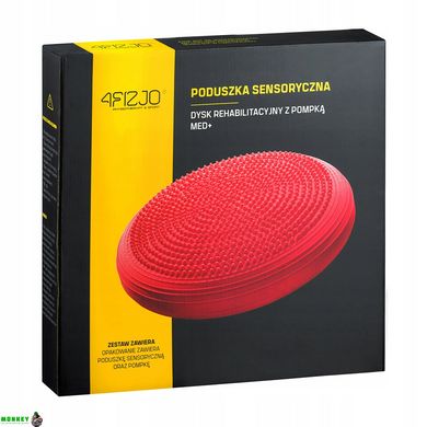 Балансувальна подушка-диск 4FIZJO MED+ 33 см (сенсомоторна) масажна 4FJ0052 Red