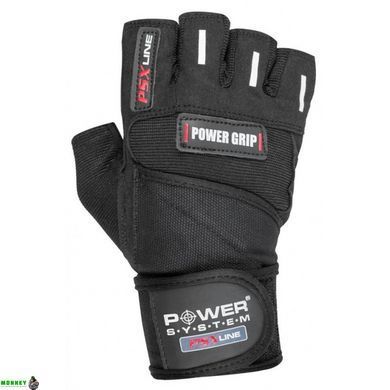 Перчатки для фитнеса и тяжелой атлетики Power System Power Grip PS-2800 Black M