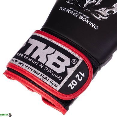 Рукавички шкіряні боксерські TOP KING Reborn TKBGRB Чорний-синій 14 унції