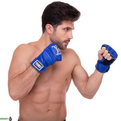 Перчатки для смешанных единоборств MMA кожаные TOP KING Super TKGGS Черный S