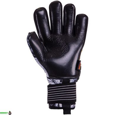 Воротарські рукавиці SOCCERMAX GK-008 розмір 8-10 білий-чорний-золотий