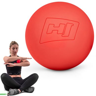 Силиконовый массажный мяч 63 мм Hop-Sport HS-S063MB красный