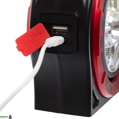 Ліхтар кемпінговий світлодіодний переносний X-BALOG HB-6678C (3 LED+COB, USB-вхід, 20W, р-р 19,6х14,1см, чорний)