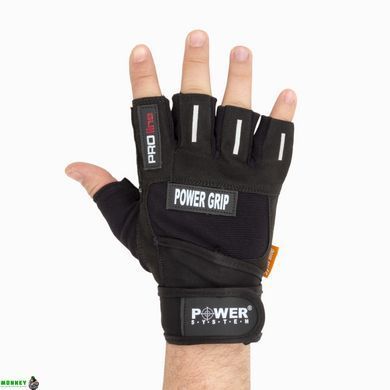 Перчатки для фитнеса и тяжелой атлетики Power System Power Grip PS-2800 Black M
