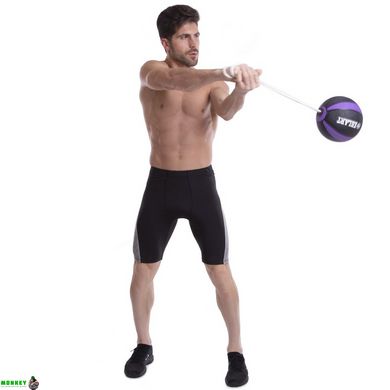 М'яч медичний Tornado Ball Zelart FI-5709-4 4кг чорний-фіолетовий