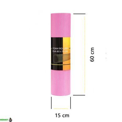 Масажний ролик Cornix EVA+ 60 x 15 см (валик, роллер) XR-0308 Pink
