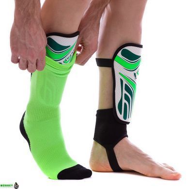 Щитки футбольні із захистом кісточки FDSPORT FS-692 M (EVA, р-р M, L,)