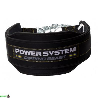 Пояс для обтяжень Power System Dipping Beast PS-3860 Black/Yellow
