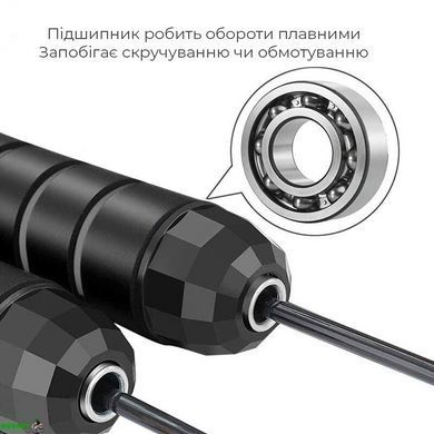 Скакалка скоростная с противоскользящими ручками 4yourhealth Premium Skip Rope 3m на подшипниках с утяжетелями 0156
