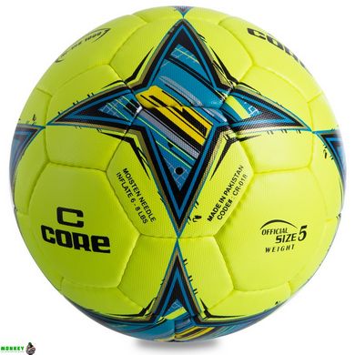 Мяч футбольный CORE HI VIS1000 CR-018 №5 PU лимонный