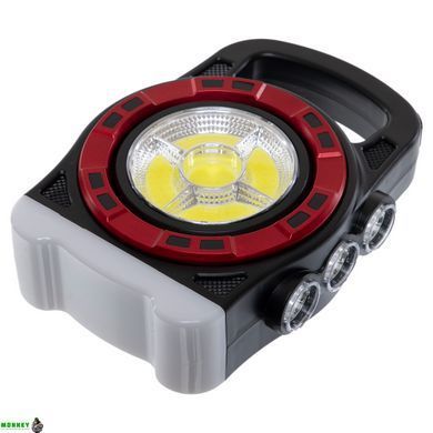 Ліхтар кемпінговий світлодіодний переносний X-BALOG HB-6678C (3 LED+COB, USB-вхід, 20W, р-р 19,6х14,1см, чорний)