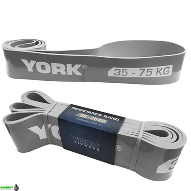 Резинка для фітнесу York 35-75 кг - 2080x85x4,5 мм, сірий