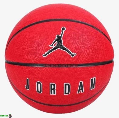 Мяч баскетбольный NIKE JORDAN ULTIMATE 2.0 8P DEFLATED UNIVERSITY RED/BLACK/WHITE/BLACK size 7