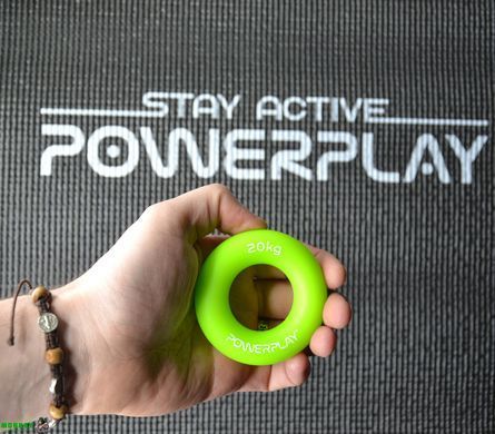Еспандер кистьовий силіконовий PowerPlay PP-4324 Hand Grip Ring Medium 20 кг. Зелений