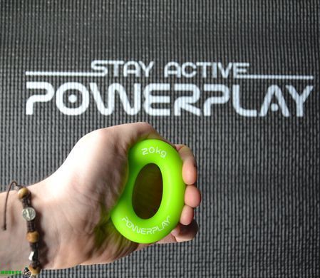 Еспандер кистьовий силіконовий PowerPlay PP-4324 Hand Grip Ring Medium 20 кг. Зелений
