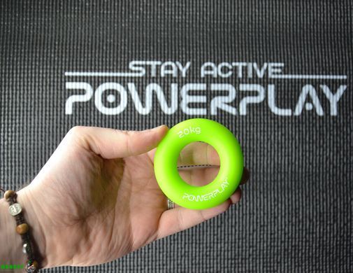 Еспандер кистьовий силіконовий PowerPlay PP-4324 Hand Grip Ring Medium 20 кг. Зелений