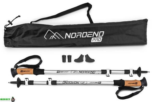 Трекинговые палки Hop-Sport Nordend Pro серебристые