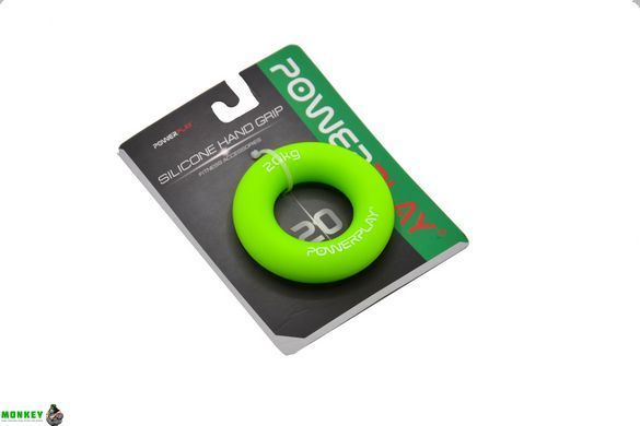 Еспандер кистьовий силіконовий PowerPlay PP-4324 Hand Grip Ring Medium 20 кг. Зелений