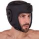 Шлем боксерский открытый с усиленной защитой макушки кожаный Zelart VL-3322 S-XL черный