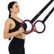 Кольца гимнастические для Кроссфита ABS GYM RINGS EZOUS E-01 d-28мм черный-фиолетовый