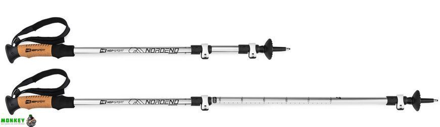 Трекинговые палки Hop-Sport Nordend Pro серебристые