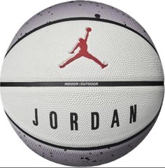 М'яч баскетбольний Nike JORDAN PLAYGROUND 2.0 8P DEFLATED CEMENT GREY/WHITE/BLACK/FIRE RED size 7