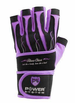 Рукавички для фітнесу і важкої атлетики Power System Fitness Chica жіночі PS-2710 Purple S