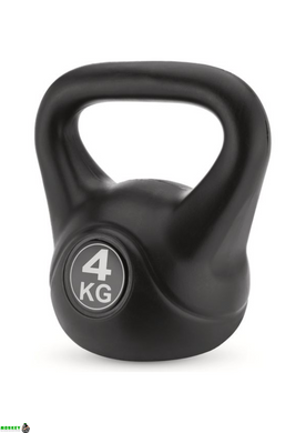 Гиря вінілова Gymtek 4кг чорний