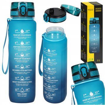 Пляшка для води спортивна 4FIZJO 1000 мл Sky Blue/Blue (P-5905973400763)
