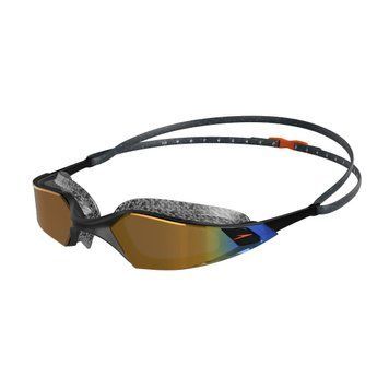 Окуляри для плавання Speedo AQUAPULSE PRO MIRROR GOG AU чорний, золотий Уні OSFM