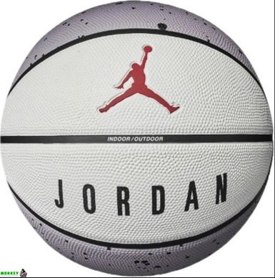 Мяч баскетбольный Nike JORDAN PLAYGROUND 2.0 8P DEFLATED CEMENT GREY/WHITE/BLACK/FIRE RED size 7