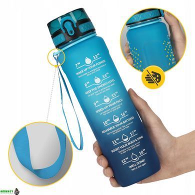 Бутылка для воды спортивная 4FIZJO 1000 мл Sky Blue/Blue (P-5905973400763)
