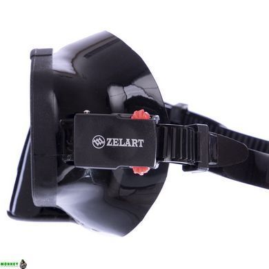 Набор для плавания маска c трубкой Zelart M273-SN124-SIL черный-оранжевый