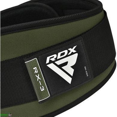 Пояс для тяжелой атлетики RDX RX3 EVA Curve неопреновый Army Green M