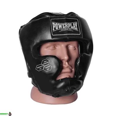 Боксерский шлем тренировочный PowerPlay 3043 черный S