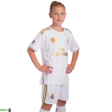 Форма футбольная детская REAL MADRID домашняя 2020 SP-Planeta CO-0953 (р-р 20-28-6-14лет, 110-155см, белый)