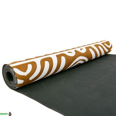 Коврик для йоги Замшевый Record FI-5662-40 размер 183x61x0,3см бежевый