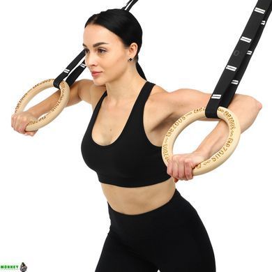 Кольца гимнастические для Кроссфита WOODEN GYM RINGS EZOUS E-02 d-32мм